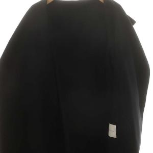 ESTNATION ダブルフェイスリバーコート ロング 36 ブラック /DF OS