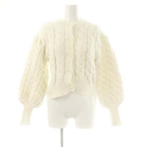 23AW ビッグケーブルカーディガン ニット F ホワイト /DF OS