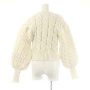 ESTNATION 23AW ビッグケーブルカーディガン ニット F ホワイト /DF OS