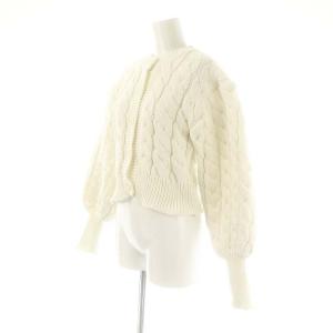 ESTNATION 23AW ビッグケーブルカーディガン ニット F ホワイト /DF OS