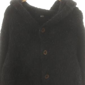 45rpm アルパカ混 フード カーディガン ニット 0 黒 /MI OS