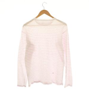 45rpm ボーダーカットソー Tシャツ 3 ピンク 白 /MI OS