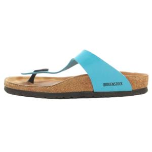 BIRKENSTOCK ギゼ Gizeh トングサンダル レザー 24cm 茶 ブラウン 水色 ライトブルー /GV