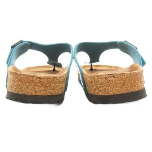 BIRKENSTOCK ギゼ Gizeh トングサンダル レザー 24cm 茶 ブラウン 水色 ライトブルー /GV