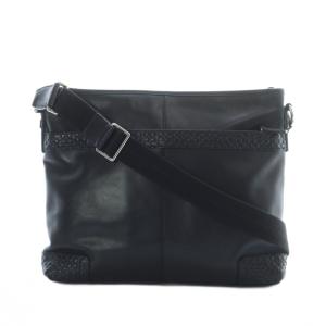 グラム ジップトップ クロスボディ ショルダーバッグ シグネチャー モノグラム レザー 黒 ブラック 