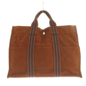 フールトゥ MM トートバッグ コットンキャンバス 茶 紺 /MI OS OH