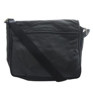 LOEWE キャンバス レザー メッセンジャーショルダーバッグ 黒 ブラック /SR19 OH