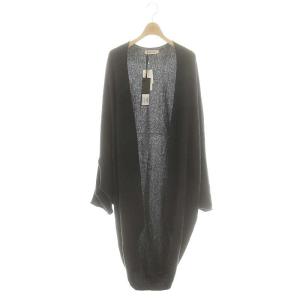 カシミヤ ロングカーディガン ニット 38 ダークグレー /DF OS