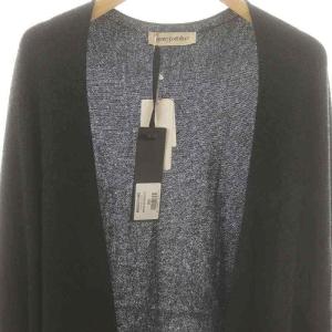 gentryportofino カシミヤ ロングカーディガン ニット 38 ダークグレー /DF OS