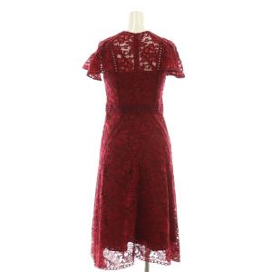 Diagram GRACE CONTINENTAL パッチワークレースドレス ワンピース 34 赤 /CX OS