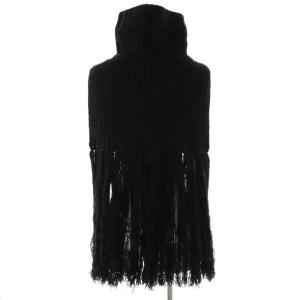 HYKE 11249 RIBBED TURTLENECK SWEATER CAPE セーター ケープ ベスト ウール