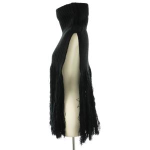 HYKE 11249 RIBBED TURTLENECK SWEATER CAPE セーター ケープ ベスト ウール