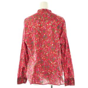 paul smith PINK 花柄 ノーカラーシャツ 長袖 44L レッド マルチカラー /DF OS