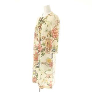 VIVIENNE TAM 総柄 フリル ワンピース ひざ丈 0 アイボリー マルチカラー /DF OS