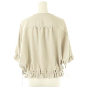 STRAWBERRY-FIELDS 25SS ドロスト5分袖ブルゾン ノーカラー 2 グレー /AT OS