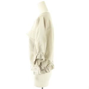 STRAWBERRY-FIELDS 25SS ドロスト5分袖ブルゾン ノーカラー 2 グレー /AT OS