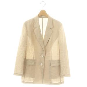25SS ウォッシャブル ソフトリネン2Bジャケット 038 ベージュ
