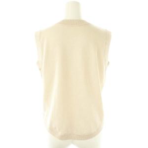 IENA 25SS LEVITAニットベスト Vネック 前開き ラメ F ベージュ /AT OS