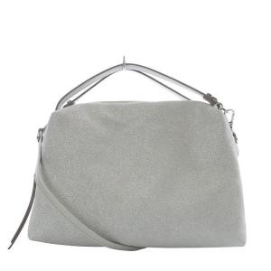 ALIFA M 2WAY ハンドバッグ ショルダーバッグ 斜め掛け シルバー色 /YO2