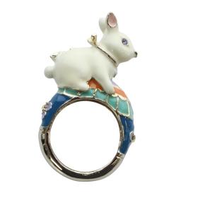ANNA SUI 指輪 リング うさぎモチーフ 16号 マルチカラー /YO17