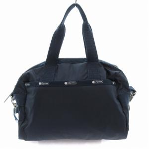 LesportSAC SMALL UPTOWN SATCHEL 2WAY ハンドバッグ ショルダー ナイロン ロゴ 紺 ネイビー