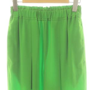 ENFOLD 24SS DRAPE TAPERED-TROUSERS パンツ テーパード イージー 34 緑 /MI