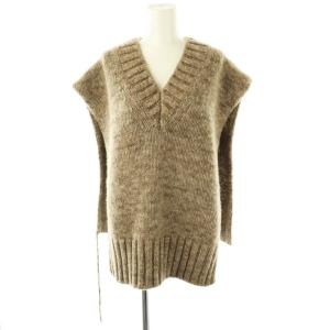 4 14 ボタニカルダイニットタバード ベスト アルパカ混 M モカ SI0TH0001