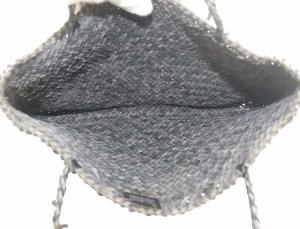 DRAGON SOPHIE かごバッグ トートバッグ メッシュ レザー ブラック /YO3