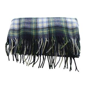 KANEKO ISAO ウール大判タータンチェック ストール フリンジ 緑 グリーン /SR15