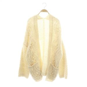 23AW ペルーニットポップコーンケーブルカーディガン ウール F アイボリー /MI OS