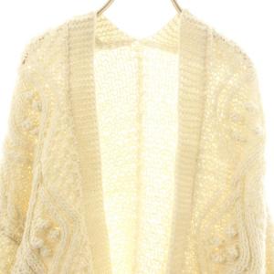 nest Robe 23AW ペルーニットポップコーンケーブルカーディガン ウール F アイボリー /MI OS