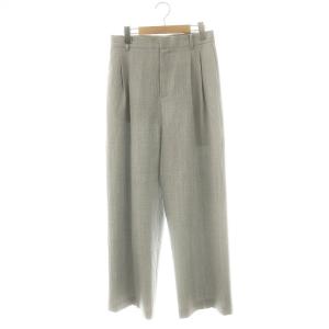 23AW Elegant パンツ ワイドパンツ タック 38 グレー /DF OS