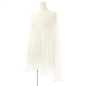 Spick&Span 25SS コットンスラブクルーネックプルオーバー カットソー 長袖 ホワイト /DF OS