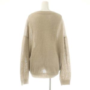 L'Appartement 25SS LINEN BF KNIT PULLOVER ベージュ
