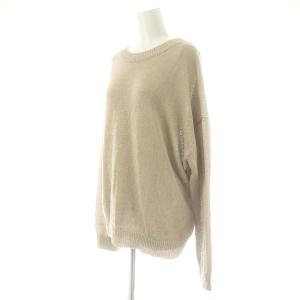 L'Appartement 25SS LINEN BF KNIT PULLOVER ベージュ