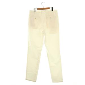 Papas ストレッチホワイトパンツ テーパード ジッパーフライ コットン L 白 /NR OS