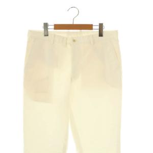 Papas ストレッチホワイトパンツ テーパード ジッパーフライ コットン L 白 /NR OS