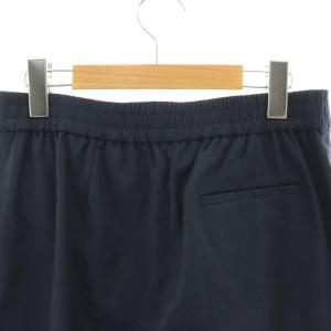 Theory 23SS STRETCH OXFORD EASY CROP パンツ ワイド クロップド 2 紺 /CX