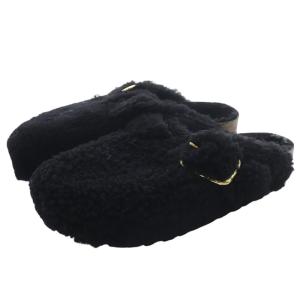 BOSTON BIG BUCKLE TEDDY サンダル 24cm 黒 ブラック /SR34