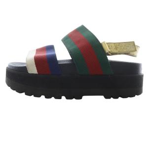 GUCCI バックストラップ サンダル 37 ブラック