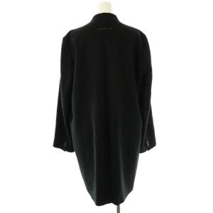 MM6 Maison Margiela ウール ノーカラーコート ロングジャケット 42 ブラック /DF OS