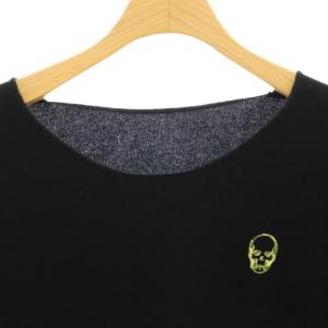 lucien pellat finet スカルUネックニットカシミヤ セーター プルオーバー XL 黒 /CX OS AD