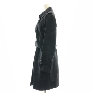 Aquascutum ベーシックトレンチコート アウター ライナー付き 6 紺 /CX OS SH