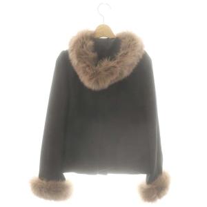 Apuweiser-riche ビット付きショートダッフルコート アウター 1 ブラック /HK OS SH