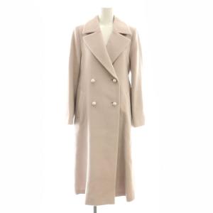 パール釦バックフレアコート チェスターコート アンゴラ混 0 スモークピンク /ES OS SH