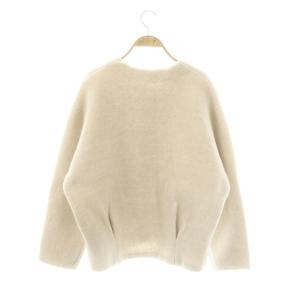 Apuweiser-riche 23AW 2WAY ポケファーノーカラーコート ニット フェイクファー 1 オフホワイト /MI OS