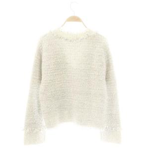 Apuweiser-riche 23AW ラメツイードニットジャケット ノーカラー 1 ホワイト /HK OS SH