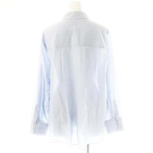 Apuweiser-riche 23SS リネン混パール釦ロングスリーブブラウス 長袖 1 ライトブルー /HK OS