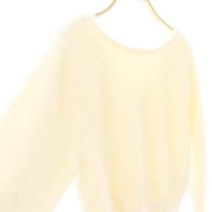 Apuweiser-riche 23AW パール釦Vネックニットカーディガン 長袖 2 ホワイト /HK OS SH