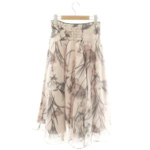 Apuweiser-riche 23SS フラワー オーガンジーフレアスカート ロング 0 ピンク /DF OS